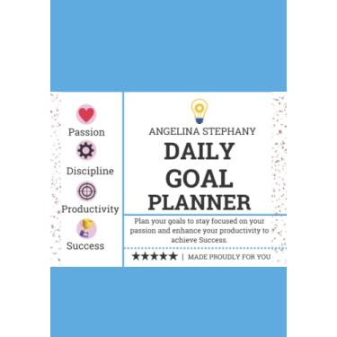 Imagem de Daily Goal planner: Daily, Goal planner, 2022, for women, for men, journal, for depression, 2022-2023, undated, personal, business, weekly, daily, for ... Santa, father’s day, wedding, gift, present.