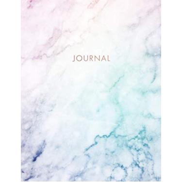 Imagem de Journal: Rainbow Marble and Faux Rose Gold - Dotted Bullet Grid Journal (8.5 x 11 inches) - 120 Dot Pages