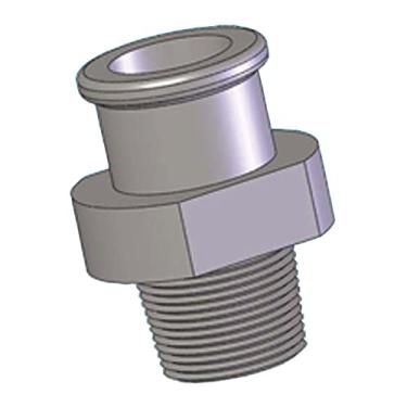 Imagem de ACE GLASS 8870-08 Tubo de processo frisado de aço inoxidável para adaptador NPT macho, tamanho de tubo de 3,8 cm