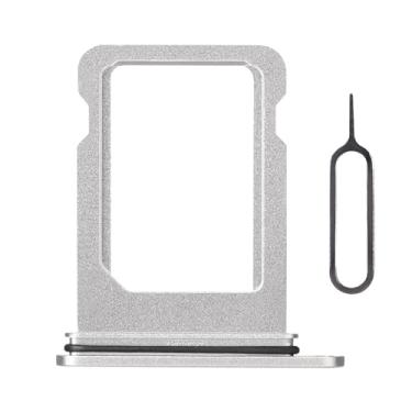 Imagem de Risidamoy Bandeja de cartão SIM única Starlight versão EUA para iPhone 13 Mini adaptador de suporte de bandeja de cartão SIM de substituição com reparo de ejetor SIM para iPhone 13mini A2626 A2628