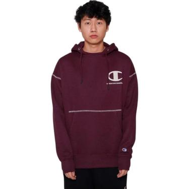 Imagem de Moletom Canguru Champion Global Silk - bordo-Masculino