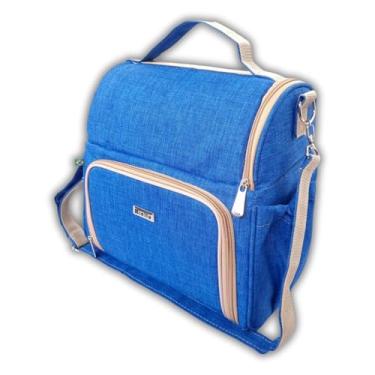 Imagem de Bolsa Térmica Grande Marmita Fitness Lanches Refeição Picnic Marmita (Azul)