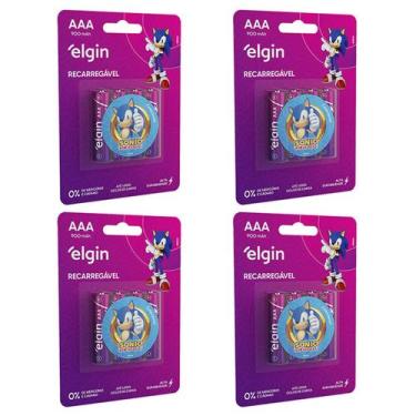 Imagem de Pilha Recarregável Aaa 900mah Palito 16 Und Elgin - Original