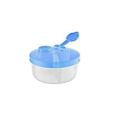 Imagem de Pote de Leite em Pó c/ 3 Divisórias - Lully Bebe, Azul