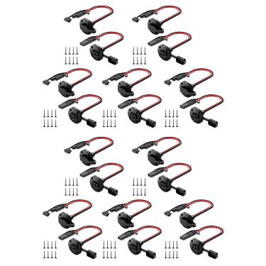 Imagem de Bateria Power Conector Sae Tomada De Energia Porta Lateral, Cabo 10Awg Cabo À Prova De Intempéries Conexão Rápida Painel Montagem Universal Adaptador De Montagem Embutida Para Carregador De Bateria