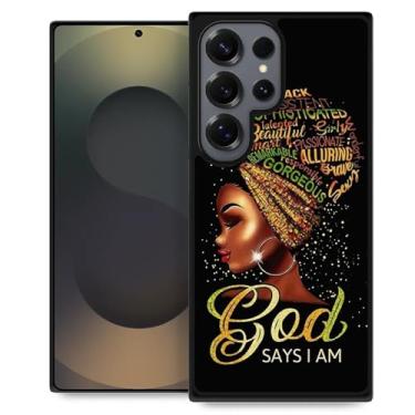 Imagem de DAIZAG Capa compatível com Samsung Galaxy S25 Ultra, linda garota negra apaixonada, antiqueda, à prova de arranhões, capa protetora personalizada para Samsung Galaxy S25 Ultra de 6,9 polegadas