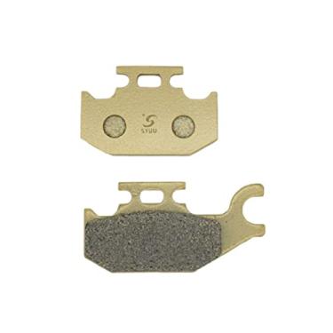 Imagem de S SYUU Kit de conjunto de pastilhas de freio traseiro de motocicleta confiável de alto desempenho compatível com Yamaha Kodiak YFM 400 (00-02) (05-06) 450 2003 2004 2005 2006 - baixo ruído, fácil