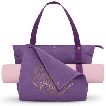 Imagem de Bolsa de tapete de ioga Gonex Yoga Gym Bag Sacola de lona roxa
