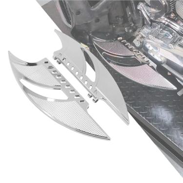 Imagem de HDBUBALUS Tábuas De Assoalho De Motocicleta Cnc Tomahawk Estribos Dianteiros Estribos Adequados Para Harley Touring Electra Glide Street Glide Road Glide Softail Dyna Chrome