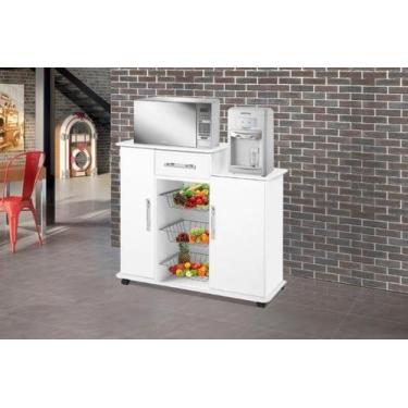 Imagem de Fruteira Balcao Orquídea Com 02 Portas Branca - PASSE BEM, Branco