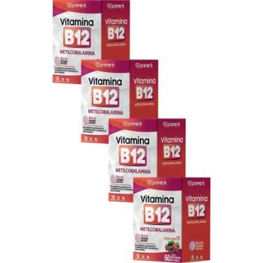 Imagem de Metilcobalamina vitamina B12  sabor Frutas Vermelhas - 4 caixas preven