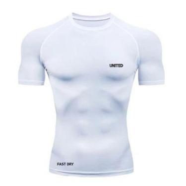 Imagem de Camisa de compressão térmica Manga Curta United Pro Proteção Solar FPS 50+ Rash Guard - vinho -Masculino