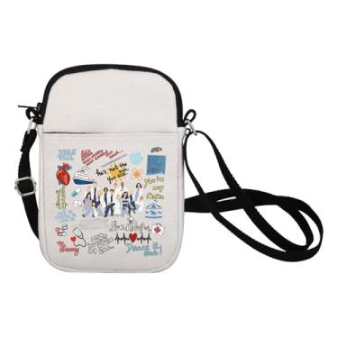 Imagem de Anatomy Doctor Gifts Bolsa transversal anatomia programa de TV mercadoria Grey's Fans presentes cinza Sloan Memorial Hospital Bolsa Sling Bag, Branco