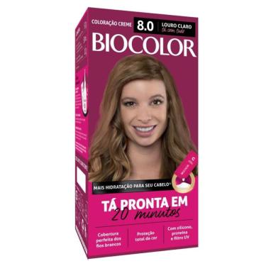 Imagem de Tinta de Cabelo Biocolor Mini Kit Louro Claro Radiante 8.0