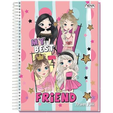 Imagem de Caderno Espiral Power Full Universitário 10 Matérias 160 Folhas Nova Cadernos Capa Dura