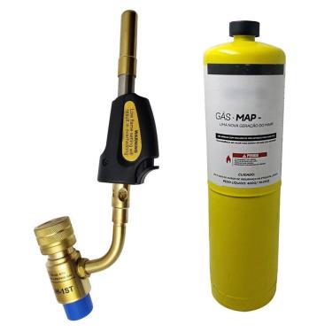Imagem de Maçarico Portátil Jh1st + Gás Map Para Solda Refrigeração Maçarico + Gás Map