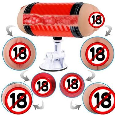 Imagem de Masturbador Masculino Duplo Vagina e Anus Com Ventosa - Sexy Import