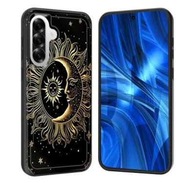 Imagem de JHYYTUJTYP Capa para Galaxy A56 5G, [Teste de queda de grau militar] Capa protetora resistente à prova de choque resistente para Samsung Galaxy A56 5G 6,7 polegadas 2025, sol lua estrela