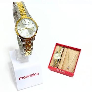 Imagem de Relógio Mondaine Feminino Analógico Kit Semijoia 32720LPMKBE3K1