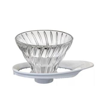 Imagem de Suporte Coador Hario Vidro Branco V60-01 - 1-2 Xíc