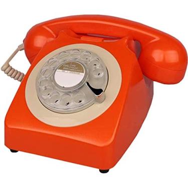 Imagem de INUUXLG Telefone retrô, vintage, clássico, giratório, antigo, com fio, casa, escritório, hotel, fixo, telefone fixo