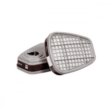 Imagem de Filtro Respirador Cartucho Para Vapor Organico 3M Com 2Pecas H00021289