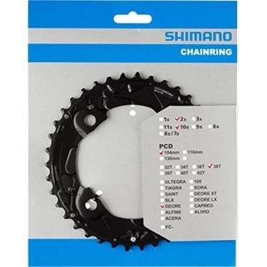 Imagem de Coroa Engrenagem Deore FC-M615 10v 38 Dentes PCD-104mm - Shimano