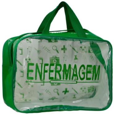 Imagem de Bolsa Enfermagem Personalizada Estagio Academica - Love Saude, VERDE T