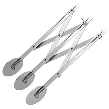 Imagem de Xcello Divisor de rolo de massa multiroda de aço inoxidável para pastelaria, pizzas e muito mais (faca de riciclo-branca)