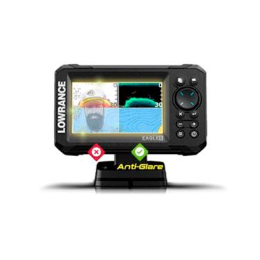 Imagem de IPG Película protetora de tela antirreflexo feita para Lowrance Eagle 5 polegadas FishFinder com acabamento fosco, perfeita para uso externo para Eagle5