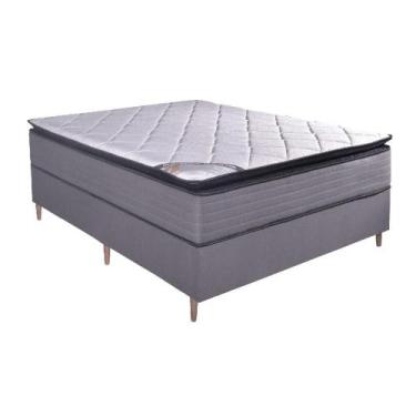 Imagem de Colchão Casal Molas Ensacadas Nobre + Base 138x188x73 - Bom Pastor