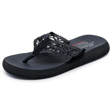 Imagem de Skechers Chinelo feminino Asana-Ocean Breezer, Preto/preto, 34
