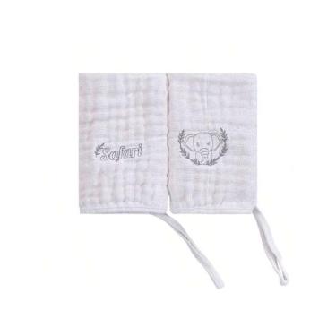 Imagem de Pano de Boca Soft Bordado para Bebê Baby Joy Clássicos, Safari Verde