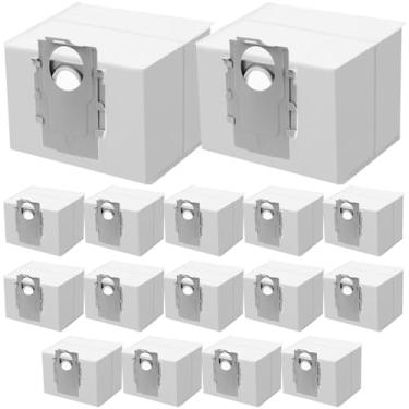 Imagem de Pacote com 16 sacos de pó Q5 para Roborock S8+, S8 Pro Ultra, Q7 Max+/Max, Q5 Max+, Q8 Max+, S7 Pro Ultra, Q5, Q5+, Q5 Pro+, Q7, Q7+, S7 MaxV Ultra, S7 Max Ultra Robot Vacuum, saco descartável de