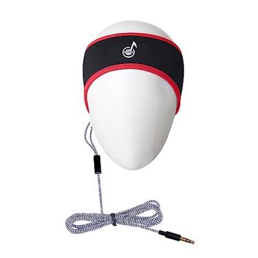 Imagem de MMUSS Faixa de cabeça estéreo para dormir com alto-falantes ultrafinos. Perfeito para dormir de lado, esportes, viagens, meditação, relaxamento (WineRed2024)