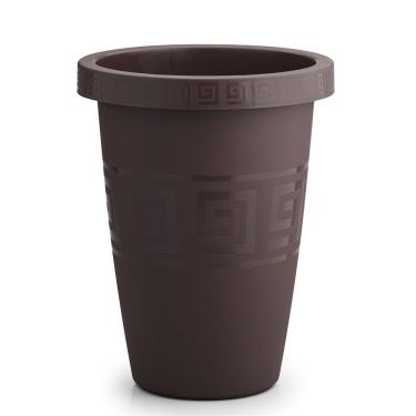 Imagem de Vaso De Planta Grande 11 Litros Tacho Grego Plástico Reforçado 36x27 - Plasmont Cor:café