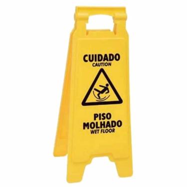 Imagem de Placa Cuidado Piso Molhado Certec