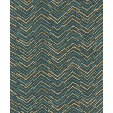 Imagem de Papel De Parede Barbara Home Geométrico Azul E Marrom 560985