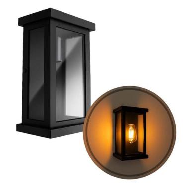 Imagem de Arandela Retrô Preta 3 Vidros Fumê Reflecta p/ 1xE27 ST3169 - Starlume