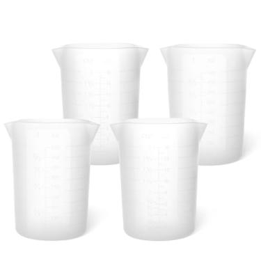 Imagem de Gartful Copos medidores grandes de silicone de 450 ml, copos reutilizáveis de resina de apertar e despejar de 450 ml para epóxi, moldes de fundição, slime, projetos de arte artesanal, fabricação de