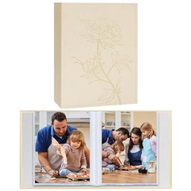 Imagem de Vienrose Álbum De Fotos Pequeno, Pacote Com 2, Capa Couro Vegano, Cada Um 26 Bolsos, Comporta 52 Verticais 4×6, Para Família, Casamento, Bebê, Aniversário (Bege)