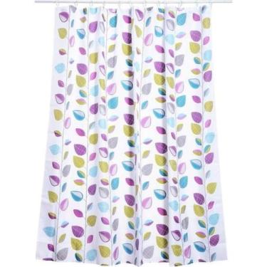 Imagem de Cortina De Banho Folhas Coloridas 180X180 Cm - Just Home Collection