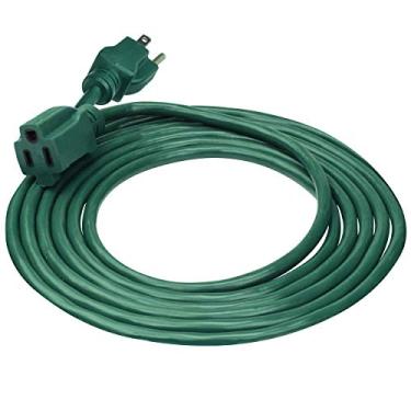 Imagem de Clear Power Cabo De Extensão Externo - 9 Pés, Verde, Gramado E Jardim, 16/3 Sjtw, Resistente À Água Às Intempéries, Retardante Chamas, Plugue Aterrado 3 Pinos, Perfeito Para Natal Feriados (Cp10196)