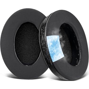 Imagem de SOULWIT Almofadas De Gel Refrescante Para Fones Ouvido Audio-Technica Ath M50X/M40X, Hyperx Cloud/Alpha, Steelseries Arctis, Sony Mdr-1Abt/1Rbt/1Rnc/7506, Turtle Beach Stealth 420X/600 - Preto Quadr