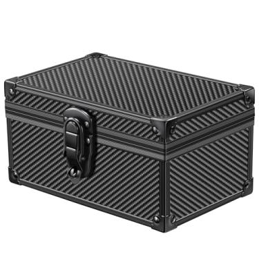 Imagem de MAZACOO Faraday Caixa para chaveiro, caixa de bloqueio de sinal para protetor de chave de carro, porta-chaves de carro de entrada sem chave (fibra de carbono preta)