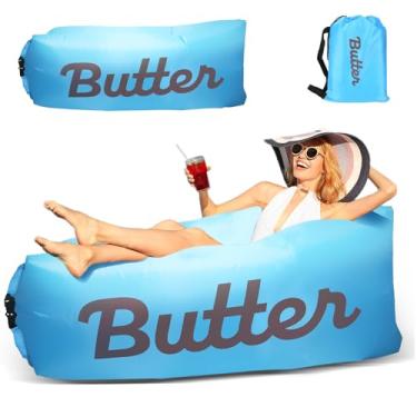 Imagem de ZEMIRO CHARGE Espreguiçadeira inflável, rede portátil, sofá de ar para praia, acampamento, piqueniques, viagens e festivais