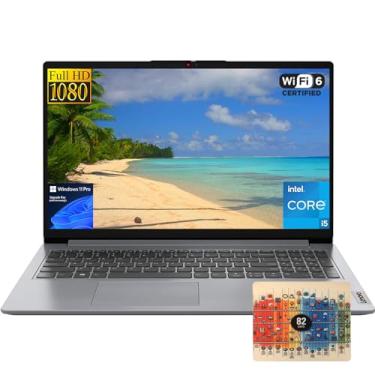 Imagem de Lenovo Notebook IdeaPad 1i para empresas 2024, tela FHD de 15,6 polegadas, Intel Core i5-1235U (até 4,4 GHz), 16 GB de RAM, SSD de 512 GB, gráficos Intel Iris Xe, webcam HD, Wi-Fi 6, Bluetooth,