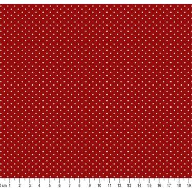 Imagem de Tecido Tricoline Estampado Poá, Vermelho, 50x150cm, Caldeira