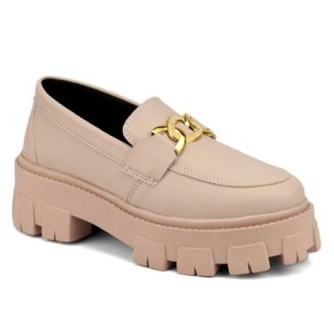 Imagem de Mocassim Feminino Tratorado Oxford Casual Blogueira - RM, Rose, 36
