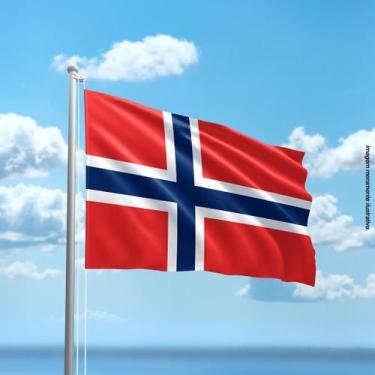 Imagem de Bandeira da Noruega 80cmx140cm Tecido Oxford 100% Poliéster - Presente